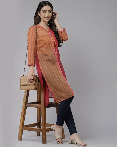 Buy Aarika Womens Orange Color Georgette Brocade Shrug  (SG-W-M-14022-ORANGE-L) at Amazon.in