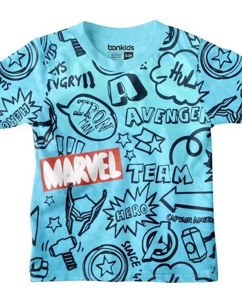 Ubuy Children's Avengers T Shirt Superhero Cotton Marvel T-Shirt