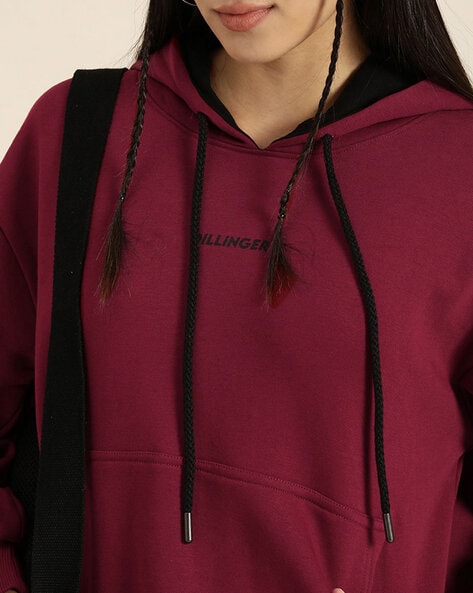 Fleece Red Women Hoodie Typography Design, Size: Large at Rs 285/piece in  Ludhiana