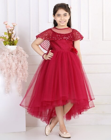 Red Coloured Cotton Girls Daily wear Frock!! – Royskart