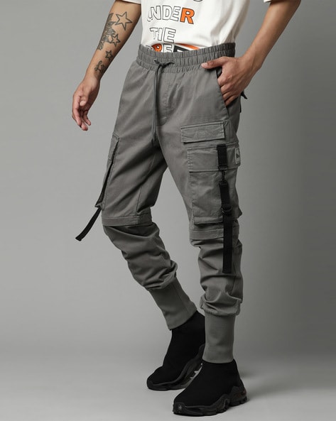 Olive Slim Fit Cotton Cargo Jogger 8907066345101 – Breakbounce