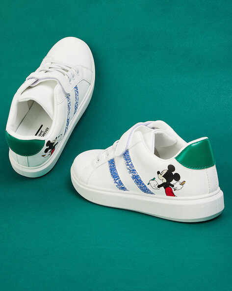 Appliquéd Sneakers - Light blue/Mickey Mouse - Kids | H&M US