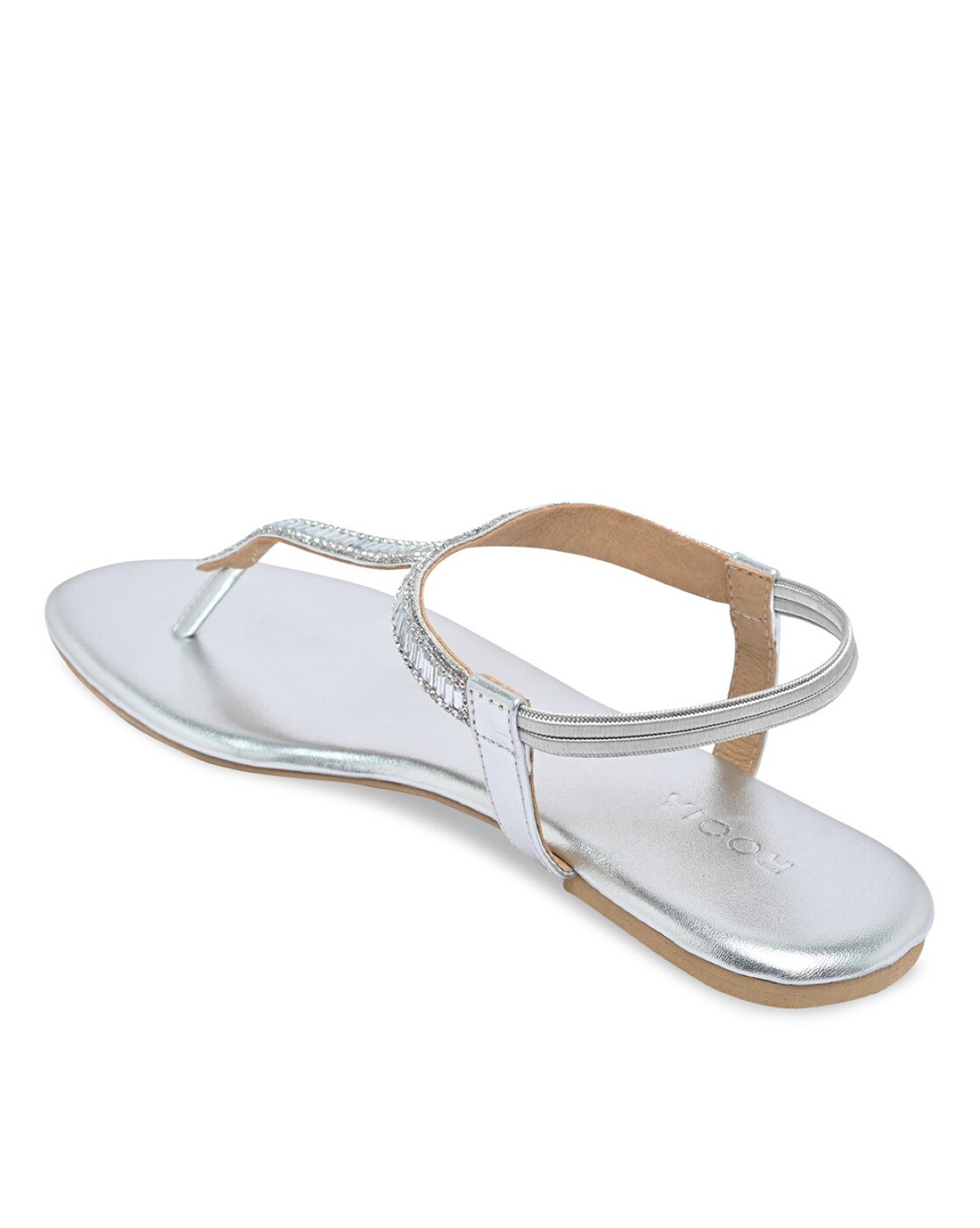 Buy Ventutto Rio Blue Silver Crystal Cluster T-Strap Sandal for womens,  Blue Silver, 9 at Amazon.in