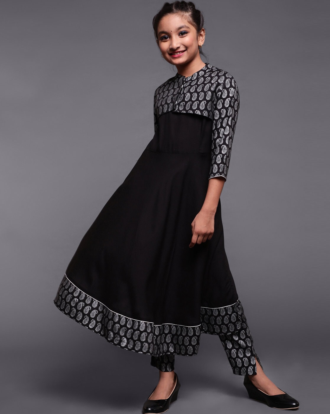 Buy Aarika Kids Black Cotton Printed Kurti for Girls Clothing Online  Tata  CLiQ