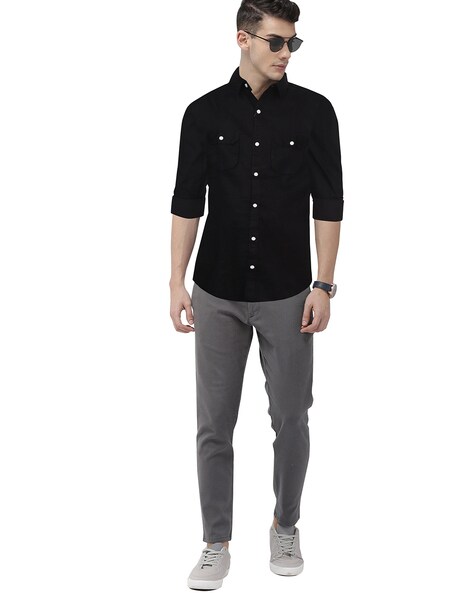 black cargo shirt