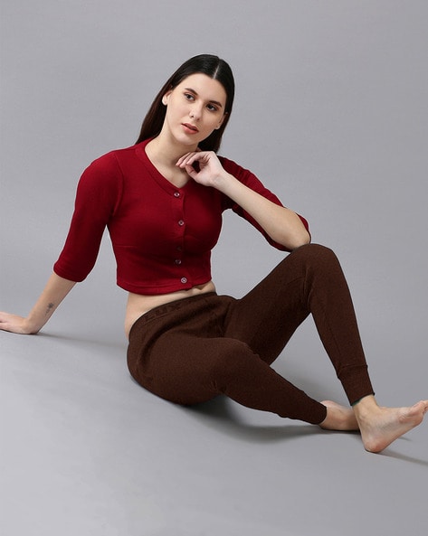 Buy Maroon Thermal Wear for Women by LUX COTT'S WOOL Online