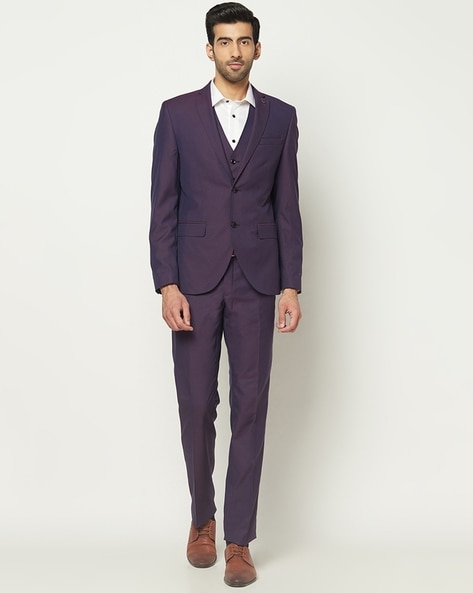 Men's Cotton Blend Purple & Blue Checked Formal Trousers - Sojanya | White  collared shirt, Checked trousers, Cotton blend