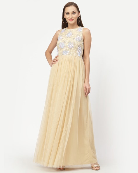 Buy Women Beige V-Neck Maxi Dress Online at Sassafras