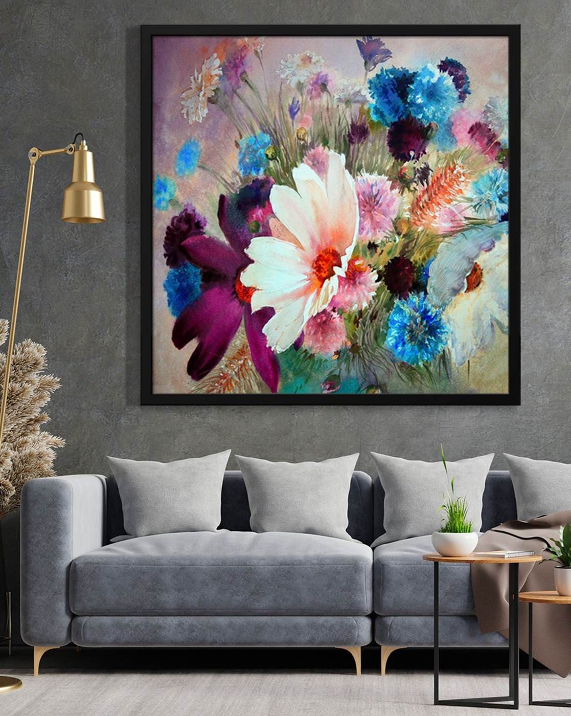 Printed Square-Shaped Wall Art Painting