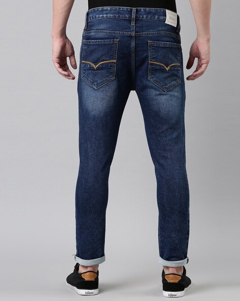 Slim Fit Cargo Jeans with Panel Detail