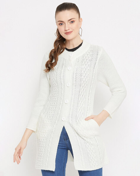 Buy White & Black Sweaters & Cardigans for Women by AJIO Online