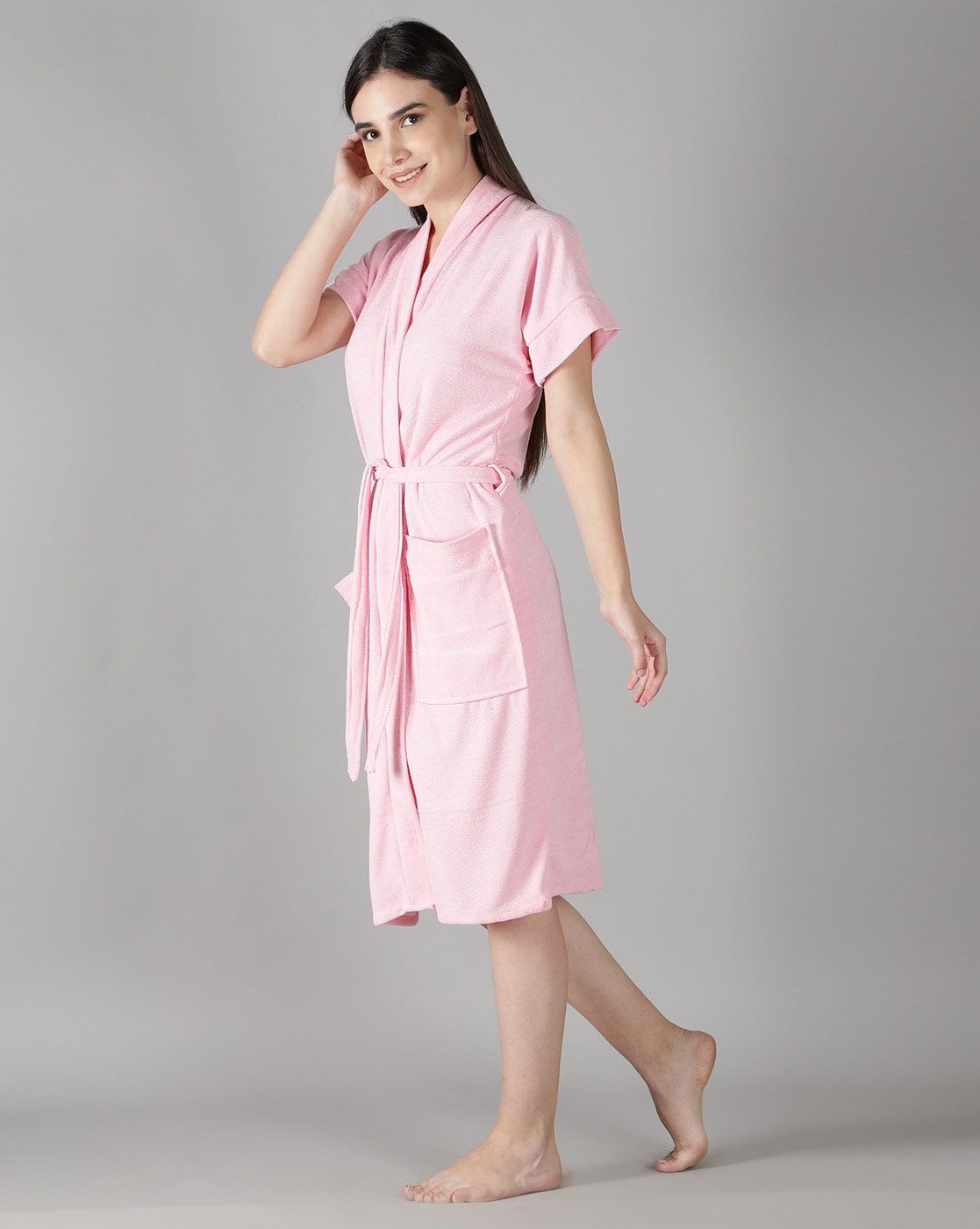 CREEVA Pink Large Bath Robe - Buy CREEVA Pink Large Bath Robe Online at  Best Price in India | Flipkart.com