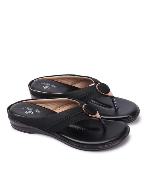 Buy Black Flip Flop Slippers for Women by BIG BIRD FOOTWEAR