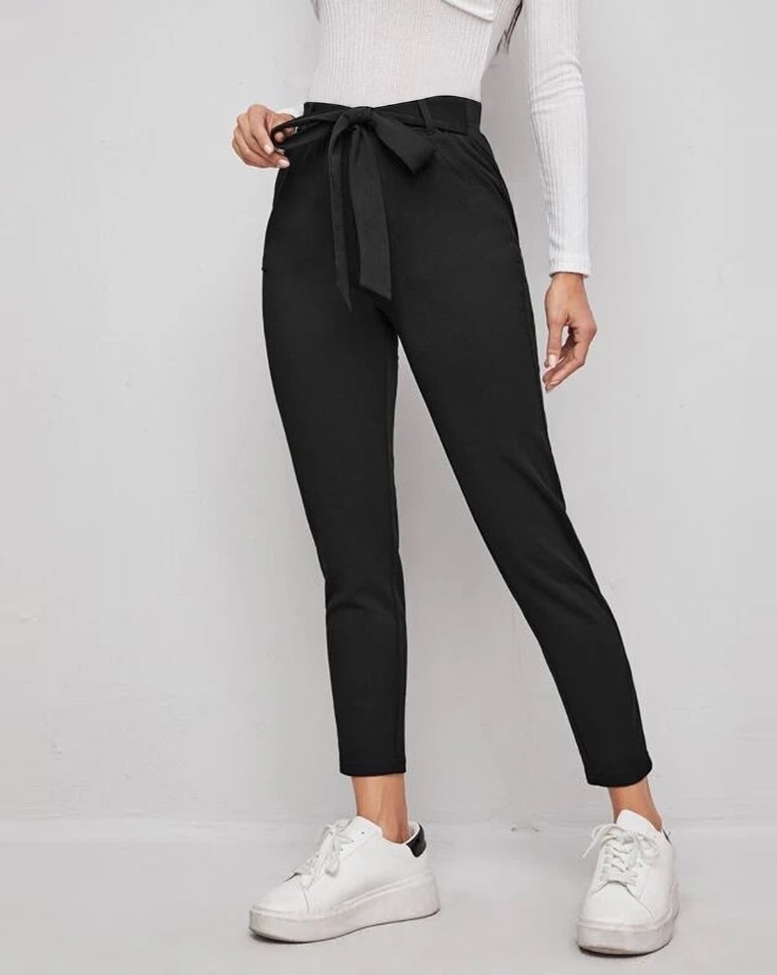 Buy Maniac Solid Womens Polyester Black Loose Fit Trouser Online at Best  Prices in India - JioMart.