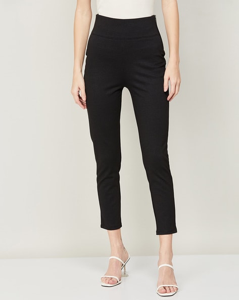 Buy CODE by Lifestyle Black High Rise Pants for Women Online