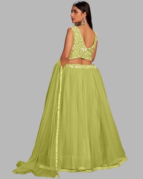 Blue Yellow Lehenga set – Shyam Narayan Prasad