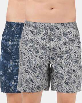 JOCKEY Printed Men Blue Bermuda Shorts - Buy JOCKEY Printed Men Blue Bermuda  Shorts Online at Best Prices in India