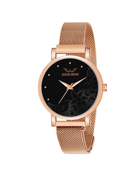 Round Louis Vuitton Rose Gold Black Dial Leather Watch, For Daily at Rs  5499/piece in Mumbai