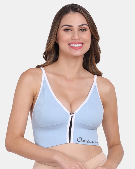 Sports Bra with Front Zip Closure