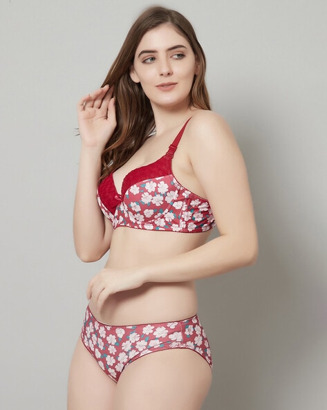 Floral Bra & Panty Set