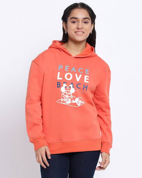 Buy Orange Sweatshirts Hoodie for Girls by LI'L TOMATOES Online