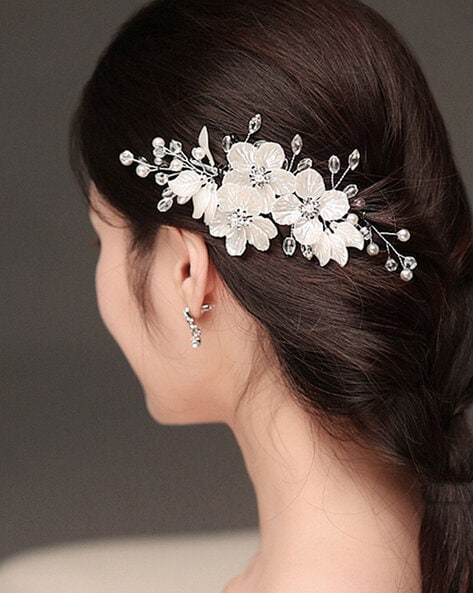Delicate bridal hair pins for the modern bride_TEAROSE blush wedding hair  pin 3 - TANIA MARAS | bridal headpieces + wedding veils