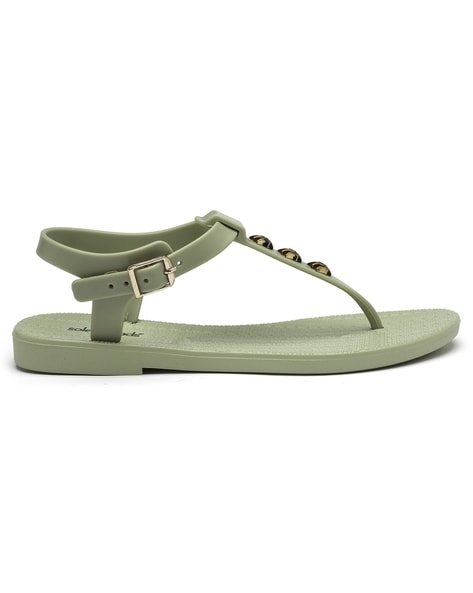 Sage green flip discount flops