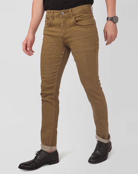 Hubberholme Slim Fit Men Khaki Trousers - Buy Hubberholme Slim Fit Men Khaki  Trousers Online at Best Prices in India | Flipkart.com