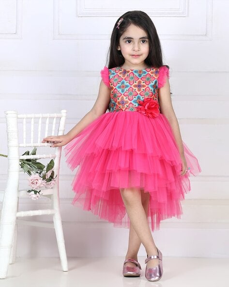 Little Mistress tea dress in fuchsia pink | ASOS