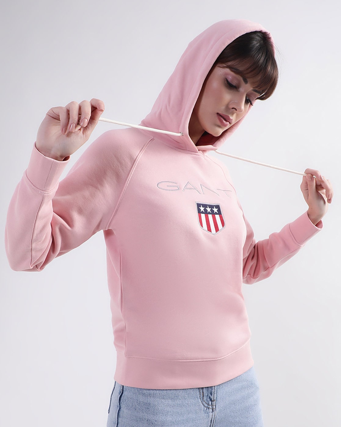 Gant clearance hoodie pink