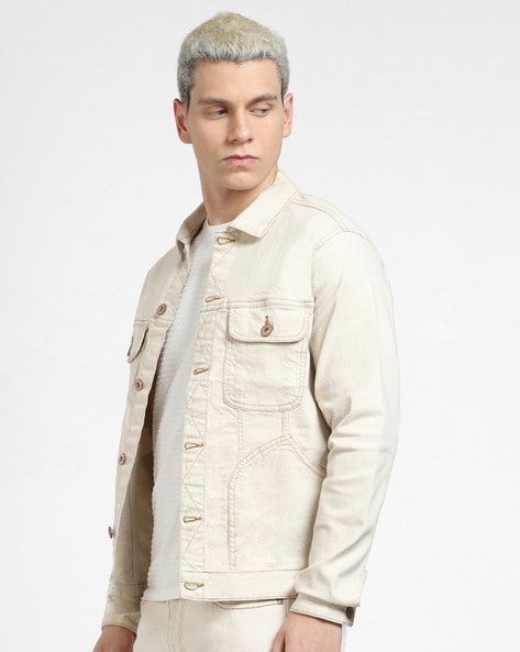 Regular Fit Grey Premium Denim Jacket for Men - Peplos Jeans – Peplos Jeans