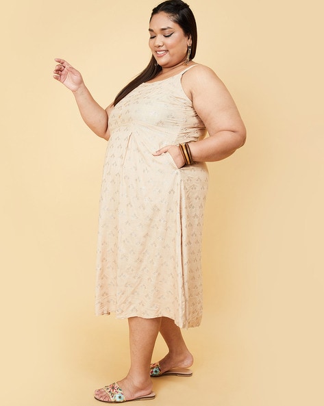 Plus size cream clearance dress