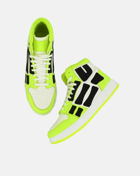 Neon nike high store tops