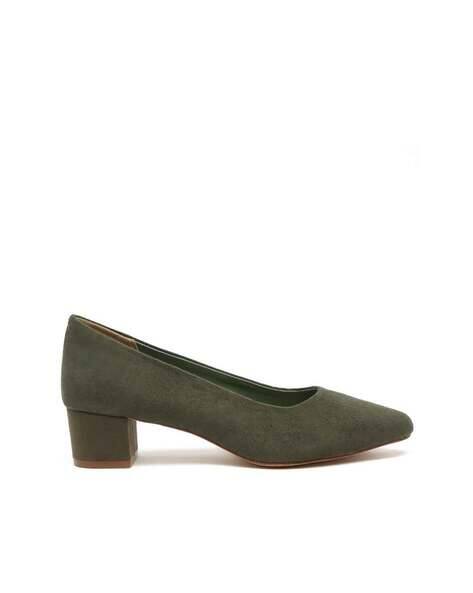 Buy Green Heeled Shoes for Women by Flat n Heels Online