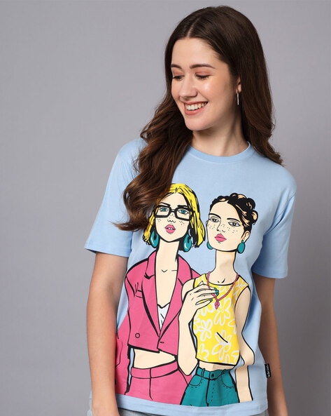 Buy Graphic Printed T Shirts for Women Online in India