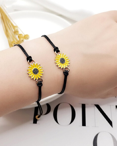 Silver Sunflower Cuff Bracelet | Rain Jewelry