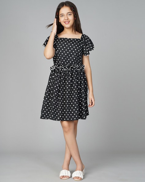 Buy Black Dresses Frocks for Girls by WHITE WORLD Online Ajio