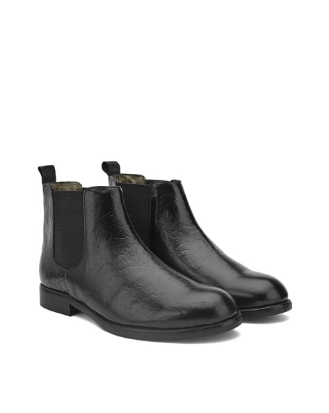 Hirels Leather Slip-On Ankle-Length Boots