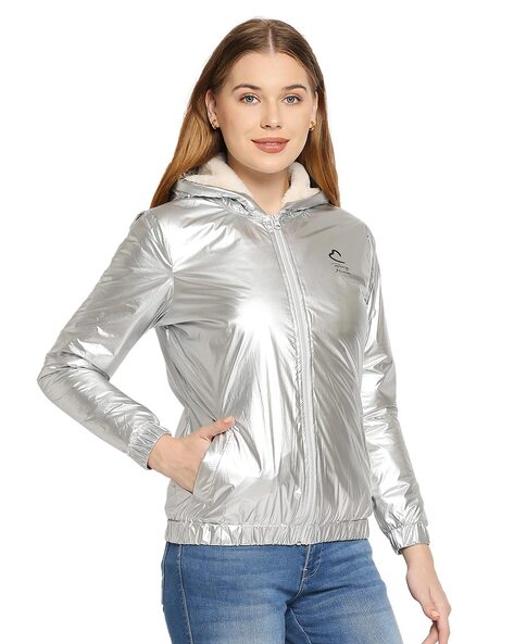 2022 Winter Jacket Women Silver Holographic Glitter Outerwear Hooded Long  Women's Winter Coat Hooded Thick Down Jackets Parka - Parkas - AliExpress