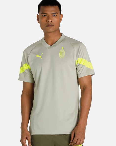 Logo Print Slim Fit V-Neck T-Shirt