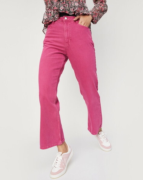 Women Pink Mid-Rise Slim Fit Jegging