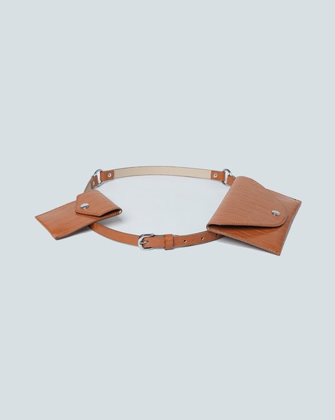 beat up authentic vintage leather belt bag, tool or instrument case,  steampunk adventurer purse