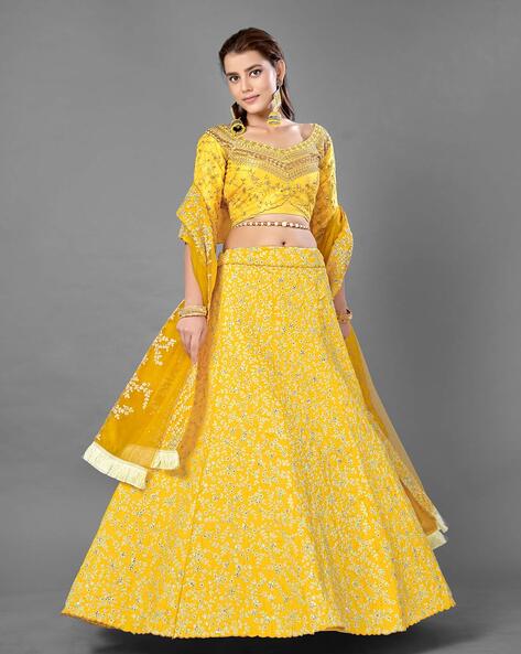 Pakistani Yellow Bridal Lehenga Choli Dress Online 2021 – Nameera by Farooq-gemektower.com.vn