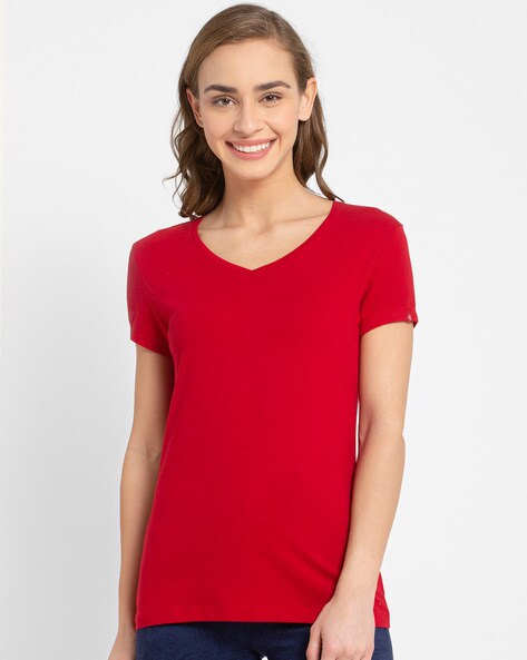 jockey red t shirt