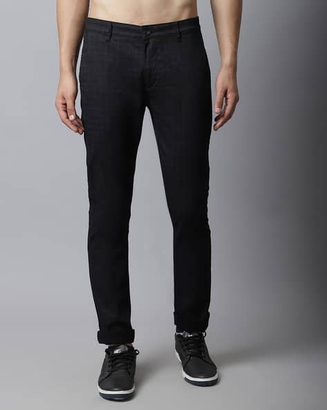 Checkered Mid Rise Trousers