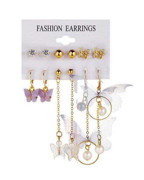 Gold Earring Butterfly Back Set | Wanderlust + Co