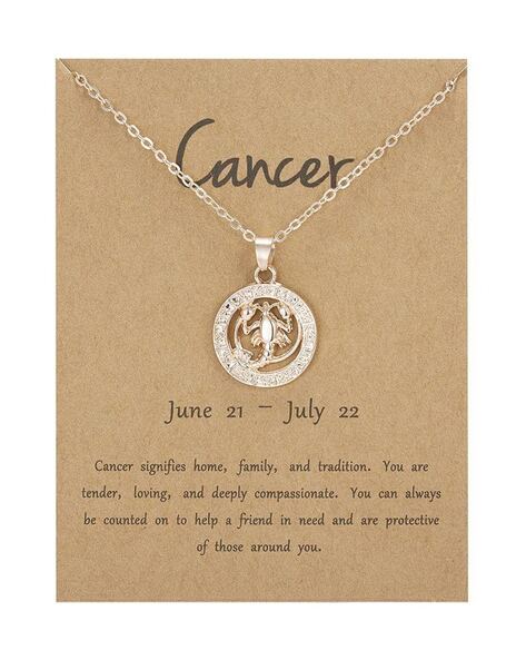14K Rose Gold Cancer Zodiac Sign Black Diamond Necklace