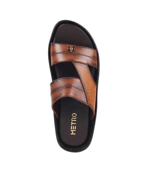 Buy Men Brown Casual Chappals Online | SKU: 16-155-12-40-Metro Shoes