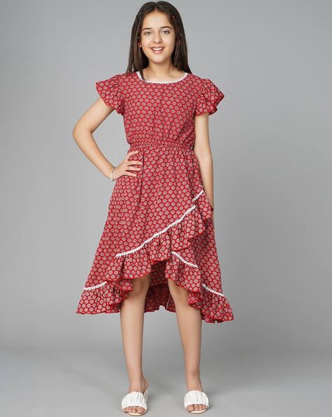 Ajio red clearance dress