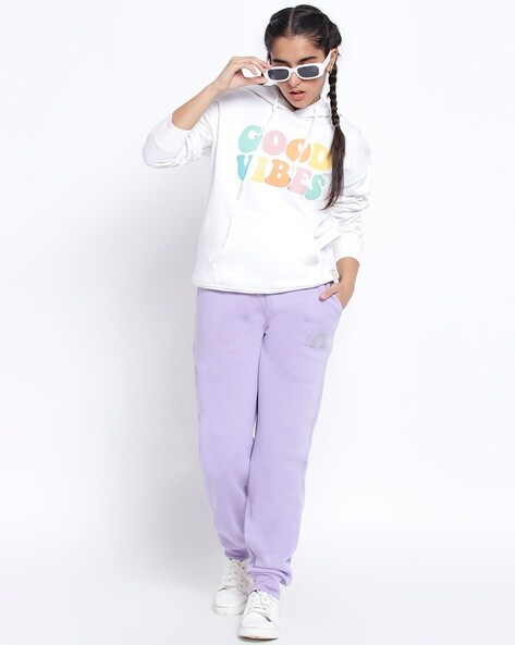 Buy Purple Track Pants for Girls by LI'L TOMATOES Online